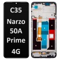 Realme C35 / Narzo 50A Prime (4G) (2022) LCD touch screen with frame (Original Service Pack) [Black] 4130056