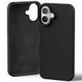 Goospery Mercury Silicone Case for iPhone 16 Plus [Black]