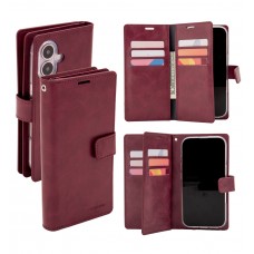 Mercury Goospery Mansoor Diary Case for iPhone 16 [Wine]