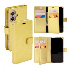 Mercury Goospery Mansoor Diary Case for iPhone 16 [Gold]