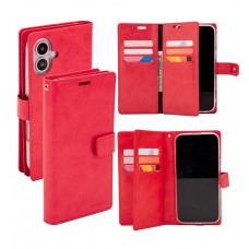 Mercury Goospery Mansoor Diary Case for iPhone 16 Plus [Red]