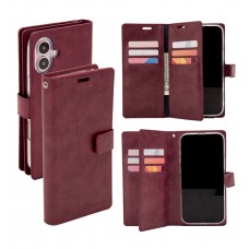 Mercury Goospery Mansoor Diary Case for iPhone 16 Plus [Wine]