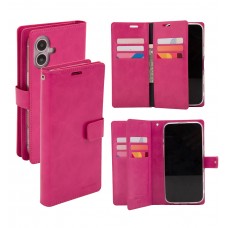 Mercury Goospery Mansoor Diary Case for iPhone 16 Plus [Hot Pink]