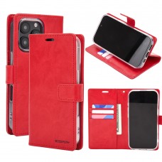 Mercury Goospery BLUEMOON DIARY Case for iPhone 16 Pro [Red]
