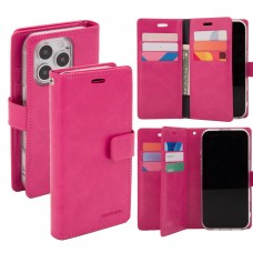 Mercury Goospery Mansoor Diary Case for iPhone 16 Pro [Hot Pink]
