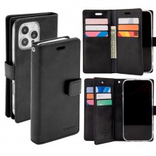 Mercury Goospery Mansoor Diary Case for iPhone 16 Pro Max [Black]