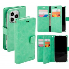 Mercury Goospery Mansoor Diary Case for iPhone 16 Pro [Mint]