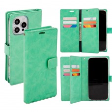 Mercury Goospery Mansoor Diary Case for iPhone 16 Pro Max [Mint]