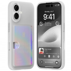 Mercury Goospery Rail 2 Card Jelly Case For iPhone 16 [Matte Clear]