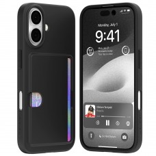 Mercury Goospery Rail 2 Card Jelly Case For iPhone 16 [Black]