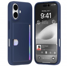 Mercury Goospery Rail 2 Card Jelly Case For iPhone 16 [Navy]
