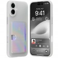 Mercury Goospery Rail 2 Card Jelly Case For iPhone 16 Plus [Matte Clear]