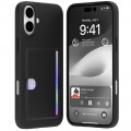 Mercury Goospery Rail 2 Card Jelly Case For iPhone 16 Plus [Black]