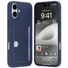 Mercury Goospery Rail 2 Card Jelly Case For iPhone 16 Plus [Navy]