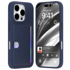 Mercury Goospery Rail 2 Card Jelly Case For iPhone 16 Pro [Navy]