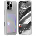 Mercury Goospery Rail 2 Card Jelly Case For iPhone 16 Pro Max [Matte Clear]