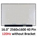 16.0" 2560x1600 40 Pin WQXGA 120Hz Laptop Screen without Brackets B160QAN02.R 