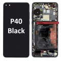 Huawei P40 (2020) LCD touch screen with frame (Original Service Pack) [Black] 02353MFA