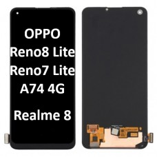 OPPO Reno8 Lite / Reno7 Lite 5G / A74 4G // Realme 8 4G (2022) LCD touch screen NF (Original Service Pack) [Black] O-156