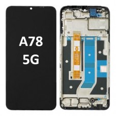 OPPO A78 5G (2023) LCD touch screen with frame (Original Service Pack) [Black] 4130428