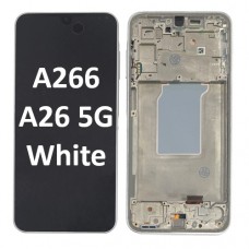 Samsung Galaxy SM-A266 A26 5G 2025 With Frame LCD Touch Screen (Original Service Pack) [White] GH82-37049B