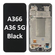 Samsung Galaxy SM-A366 A36 5G 2025 With Frame LCD Touch Screen (Original Service Pack) [Black] GH82-36841A