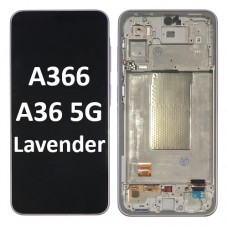 Samsung Galaxy SM-A366 A36 5G 2025 With Frame LCD Touch Screen (Original Service Pack) [Lavender Purple] GH82-36841D