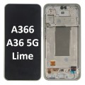 Samsung Galaxy SM-A366 A36 5G 2025 With Frame LCD Touch Screen (Original Service Pack) [Lime Green] GH82-36841C