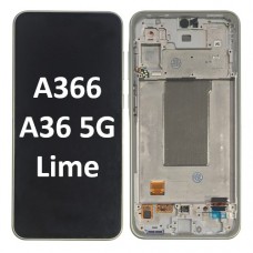 Samsung Galaxy SM-A366 A36 5G 2025 With Frame LCD Touch Screen (Original Service Pack) [Lime Green] GH82-36841C