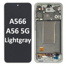 Samsung Galaxy SM-A566 A56 5G 2025 With Frame LCD Touch Screen (Original Service Pack) [White/Lightgray] GH82-36829B