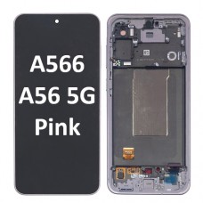 Samsung Galaxy SM-A566 A56 5G 2025 With Frame LCD Touch Screen (Original Service Pack) [Pink] GH82-36829D