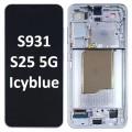 Samsung Galaxy SM-S931 S25 5G 2024 With Frame LCD Touch Screen (Original Service Pack) [Light Blue/Icy blue] GH82-36329C