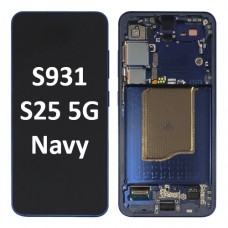 Samsung Galaxy SM-S931 S25 5G 2024 With Frame LCD Touch Screen (Original Service Pack) [Dark Blue/Navy] GH82-36329D