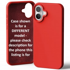 Goospery Mercury Silicone Case for iPhone 16e [Red]