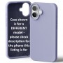Goospery Mercury Silicone Case for iPhone 16e [Lavender Gray]