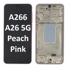 Samsung Galaxy SM-A266 (A26 5G 2025) LCD Touch Screen With Frame (Original Service Pack) [Peach Pink] GH82-37049D