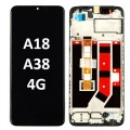 OPPO A18 / A38 4G 2022 LCD OLED touch screen (Original Service Pack) with frame [Black] 621029000099