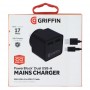 Griffin PowerBlock Dual Universal USB-A Wall Charger. 