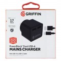 Griffin PowerBlock Dual Universal USB-A Wall Charger. Griffin PowerBlock Dual Universal USB-A Wall Charger.