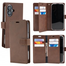 Mercury Goospery Mansoor Diary Case for iPhone 17 [Brown]