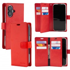 Mercury Goospery Mansoor Diary Case for iPhone 17 [Red]