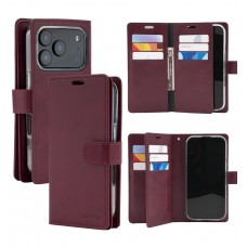 Mercury Goospery Mansoor Diary Case for iPhone 17 Pro [Wine]
