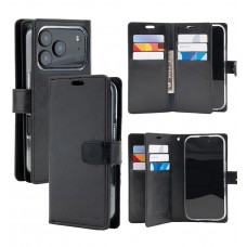 Mercury Goospery Mansoor Diary Case for iPhone 17 Pro [Black]