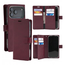 Mercury Goospery Mansoor Diary Case for iPhone 17 Pro Max [Wine]