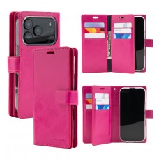 Mercury Goospery Mansoor Diary Case for iPhone 17 Pro Max [Hot Pink]