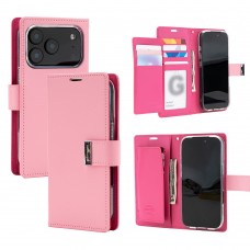 Mercury Goospery Rich DIARY Case for iPhone 17 Pro [Pink/Hot Pink]