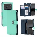 Mercury Goospery Rich DIARY Case for iPhone 17 Pro Max [Mint/Navy]
