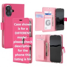 Mercury Goospery Rich DIARY Case for iPhone 16e [Hot Pink/Pink]