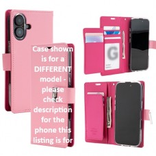 Mercury Goospery Rich DIARY Case for iPhone 16e [Pink/Hot Pink]