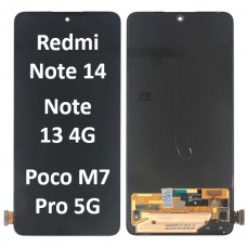 Xiaomi Redmi Note 14 4G / 5G (2025) / Note 13 4G (2024) // Poco M7 Pro 5G (2024) NF LCD touch screen (Original Service Pack) [Black] X-517